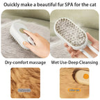 Cat Dog Steamy Brush Steam Brush Electric Sprayer for Massage Pet Grooming Tool Shedding 3 in 1 Electric Sprays Massage Combs